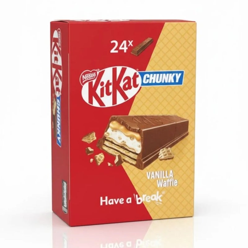Nestle Kitkat Chunky Vanilla Waffle Chocolate Bar Box- 24X44gms