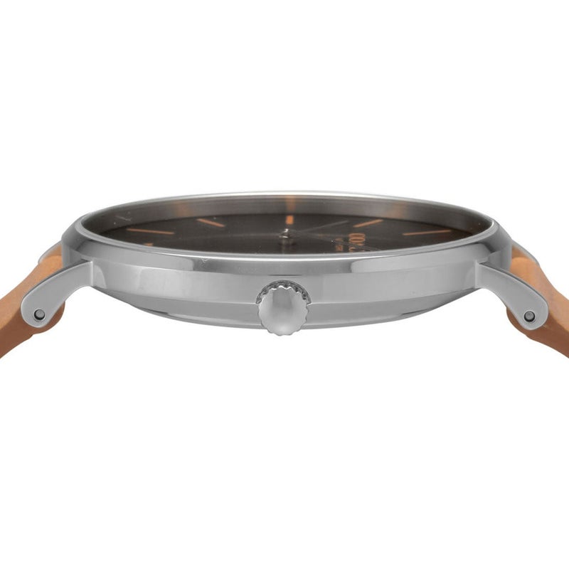 COACH Charles Black Dial Brown Leather Strap Watch for Men - 14602155 - Image 3