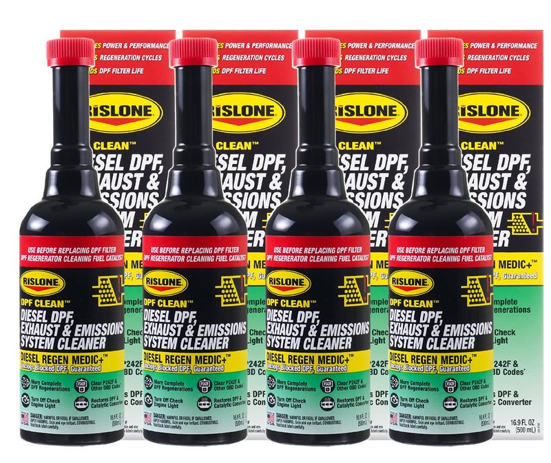 Rislone 47444PK DPF Clean Diesel DPF Exhaust Emissions System Cleaner 169 oz 4Pack