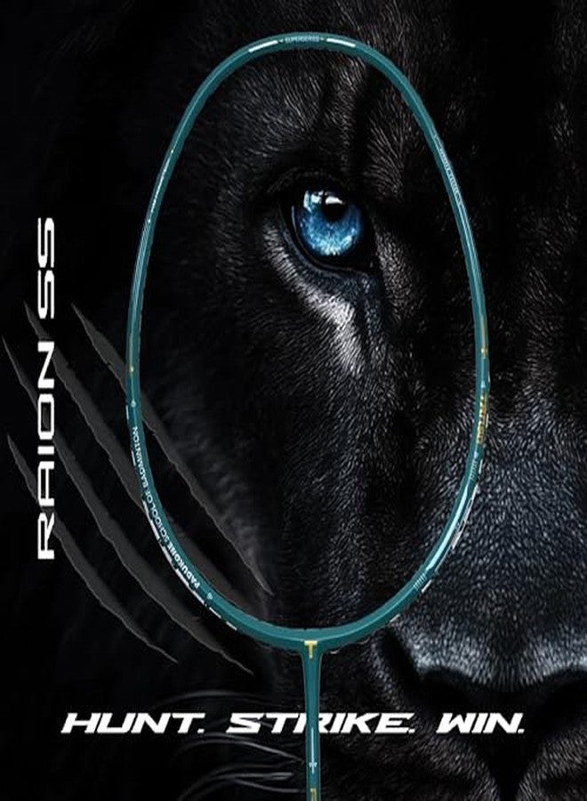 TANSO Raion SS Strung Badminton Racket (34 Lbs Tension, Recommended by Padukone School of Badminton, 77 Grams Ultra Light Weight Full Carbon Fiber with Premium Strings and Full Racquet Cover) - Image 3