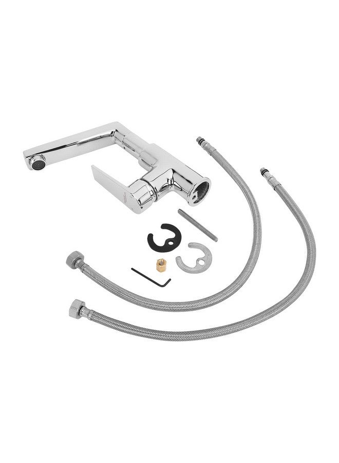 هيندوير خلاط حوض ساخن وبارد من مجموعة Hindware Italian Collection F360028CP Element مع محور (مثبت على السطح)، نحاس مع لمسة نهائية من الكروم - Image 5