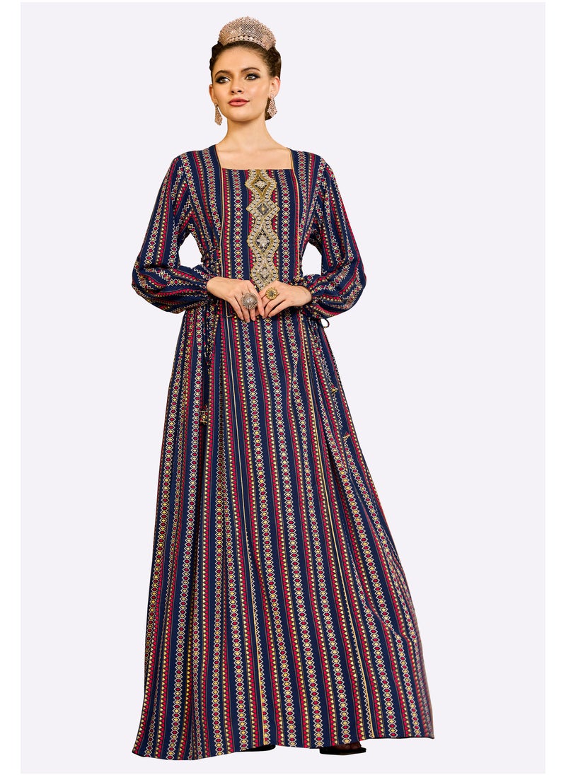 Sara Arabia Sara Arabia Circle Stripe Jalabiya  - Image 1