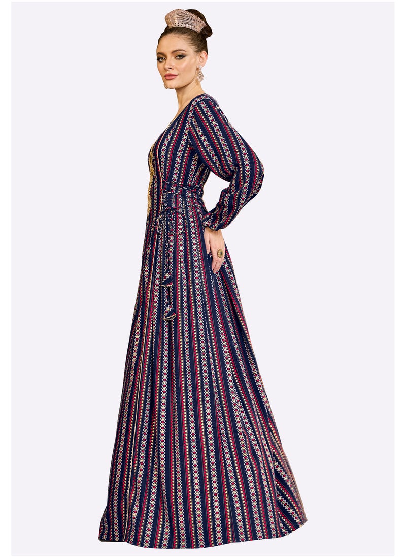 Sara Arabia Sara Arabia Circle Stripe Jalabiya  - Image 3
