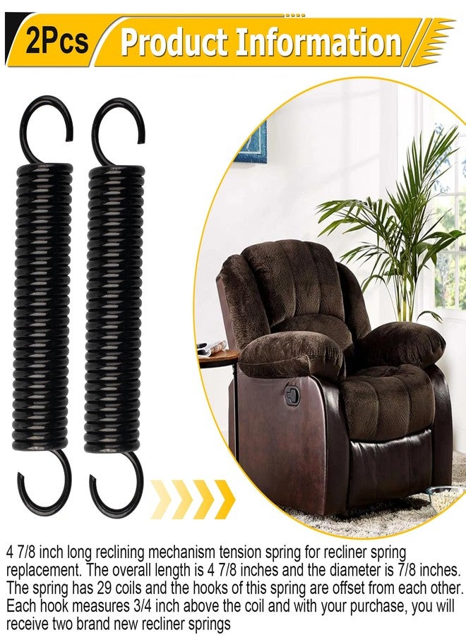 Valorup 4 7/8-Inch Replacement Recliner Springs-Compatible with Lane Recliner Spring & Lazy Boy Power Recliner Parts, Heavy-Duty Extension Springs for Recliner Mechanism Furniture Bearing, 2 Pack - Image 2