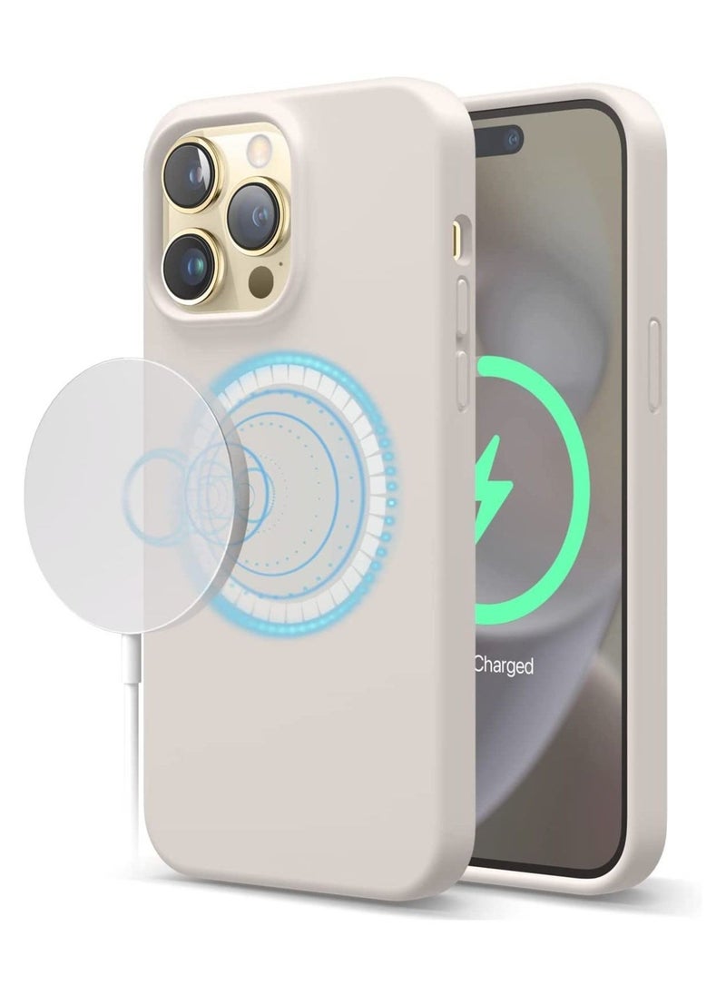 Magnetic Silicone Case Compatible with MagSafe iPhone 14 Pro Max 6.7 inch - Built-in Magnets, Compatible with All MagSafe Accessories - Image 1