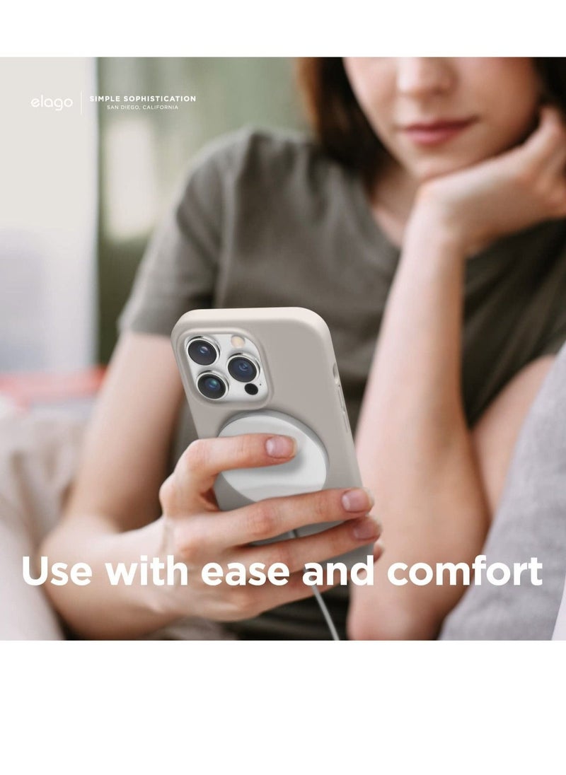 Magnetic Silicone Case Compatible with MagSafe iPhone 14 Pro Max 6.7 inch - Built-in Magnets, Compatible with All MagSafe Accessories - Image 2