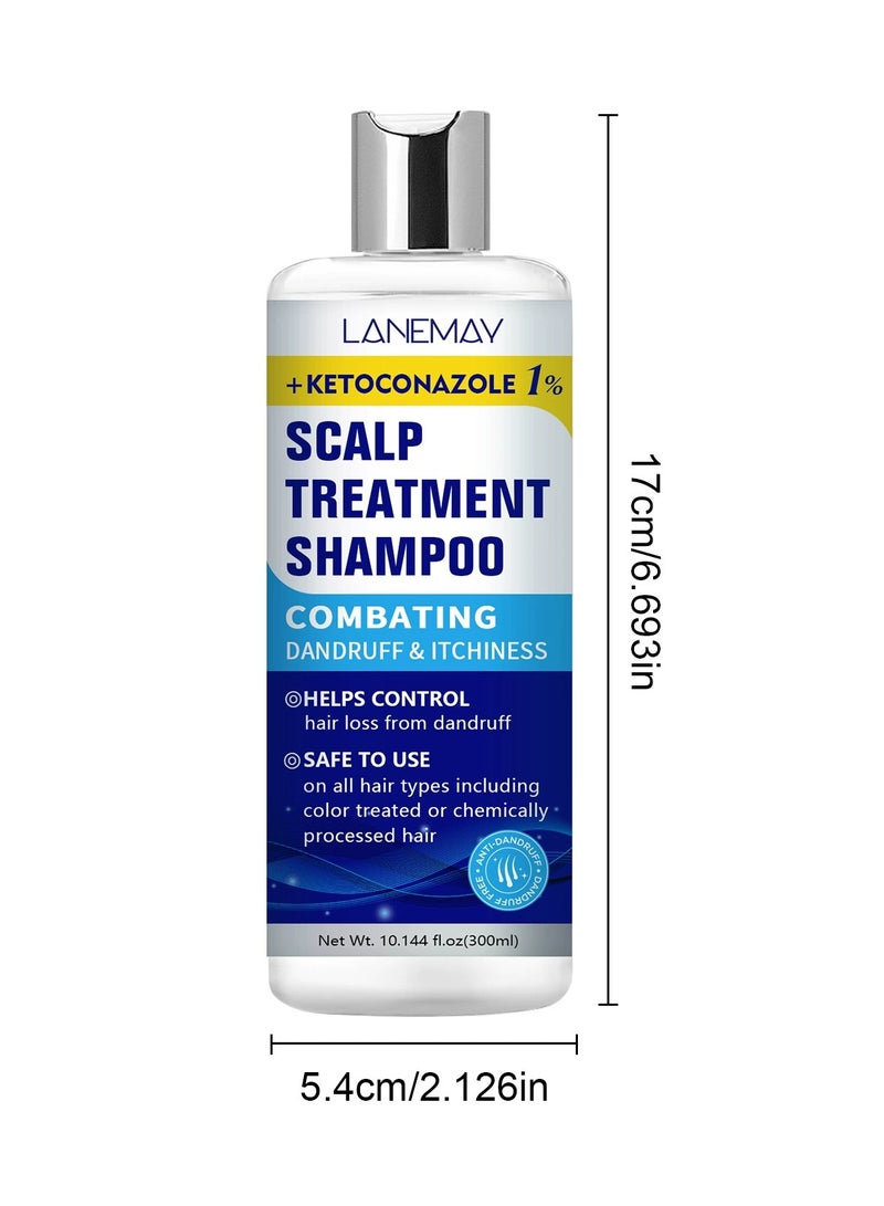 LANEMAY Anti Dandruff Itch Relief Shampoo Deep Cleansing Smooth Shiny Hair Scalp Care Strengthens Hair - Image 2