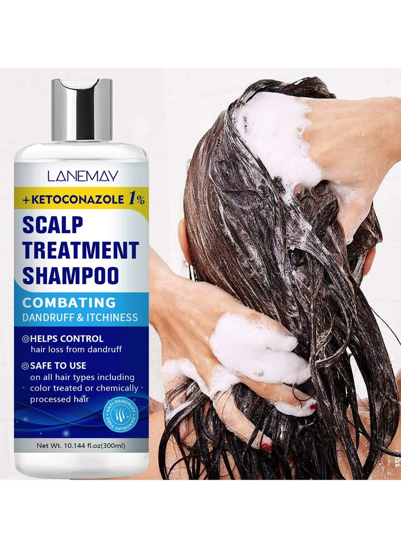 LANEMAY Anti Dandruff Itch Relief Shampoo Deep Cleansing Smooth Shiny Hair Scalp Care Strengthens Hair - Image 1