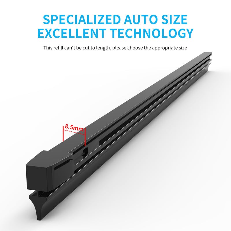 DYNOELS Wiper Blade Refill, 22" + 22" Wiper Refill 8.5 mm Fit for GMC Sierra 2019-2023 Original Equipment Replacement Windshield Wiper Refills 4 Pcs - Image 3