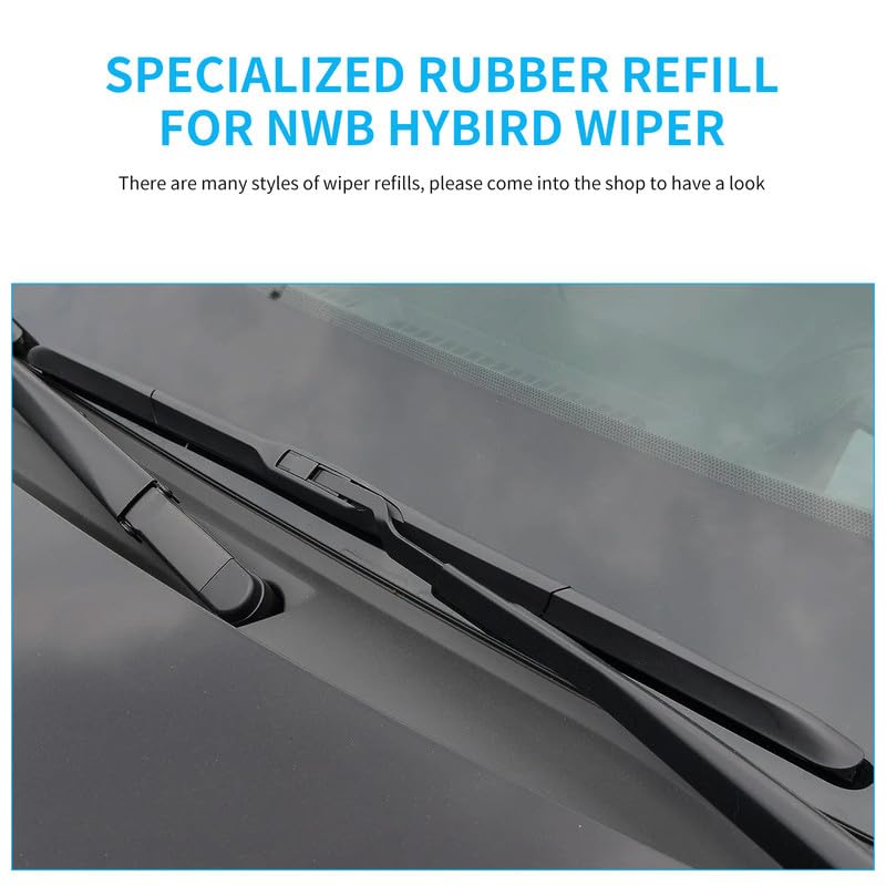 DYNOELS Wiper Blade Refill, 22" + 22" Wiper Refill 8.5 mm Fit for GMC Sierra 2019-2023 Original Equipment Replacement Windshield Wiper Refills 4 Pcs - Image 2