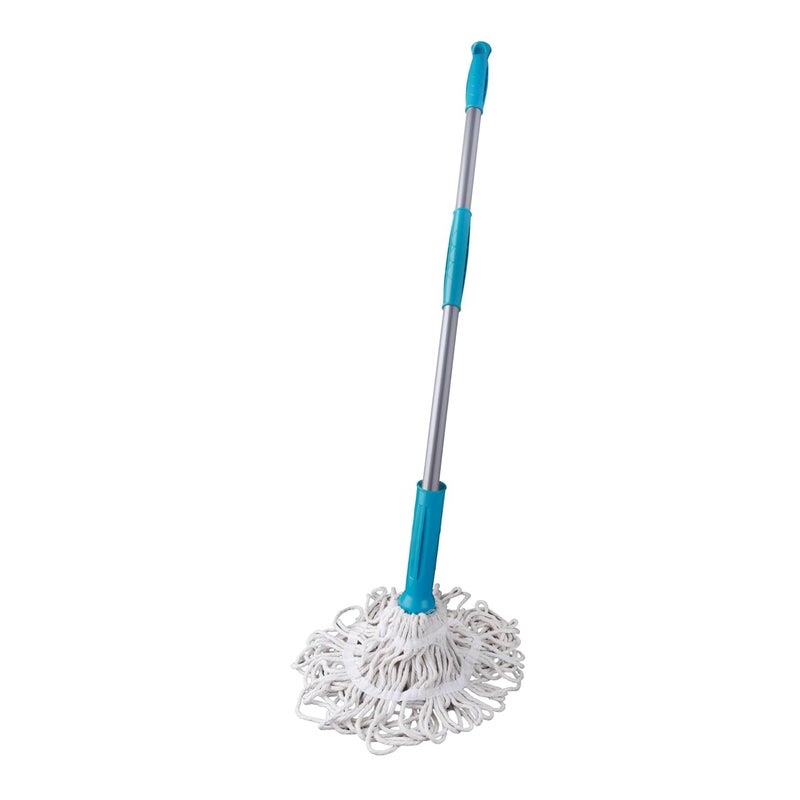 Joyo Cleanmax Joyo Cleanmax Desire Cotton Twist Mop with 120 Cm Metal Handle for Floor Cleaning with Special Floor Scrubber to Remove Stains I Ideal for Home Office Cleaning Purposes Turkish Dark Green - Image 1