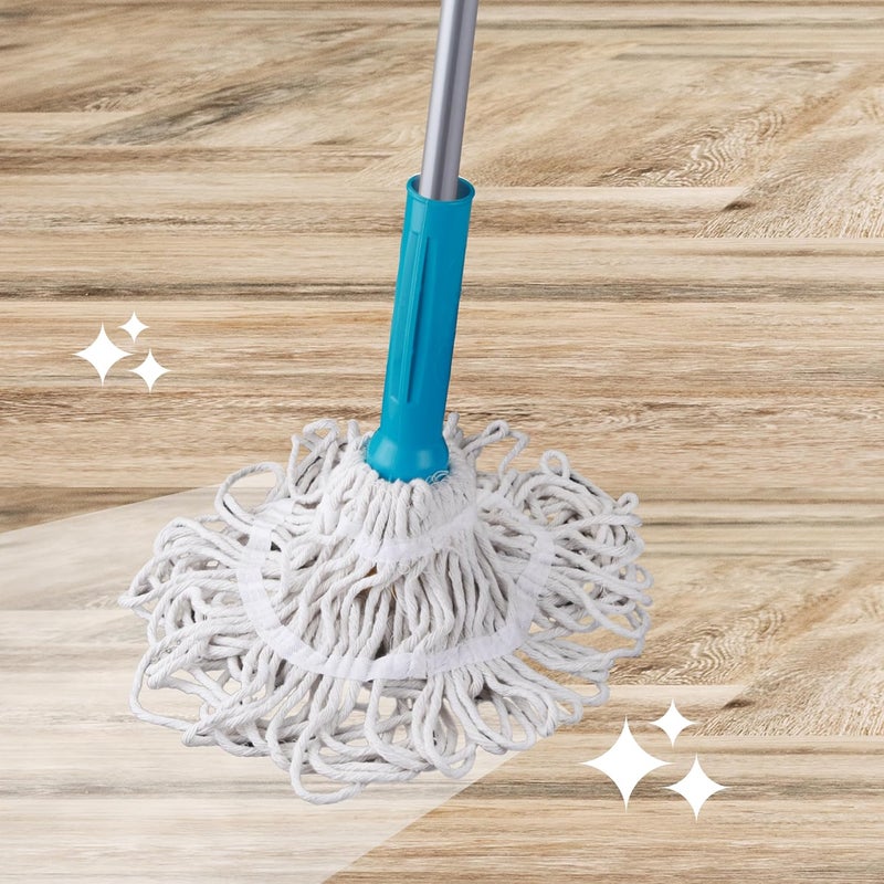 Joyo Cleanmax Joyo Cleanmax Desire Cotton Twist Mop with 120 Cm Metal Handle for Floor Cleaning with Special Floor Scrubber to Remove Stains I Ideal for Home Office Cleaning Purposes Turkish Dark Green - Image 4