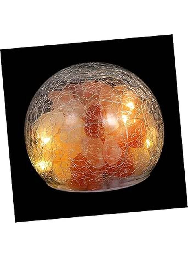 Himalayan Salt Lamp Night Light with Durable Cover Warm Glow Bedside Table Decor - Image 1