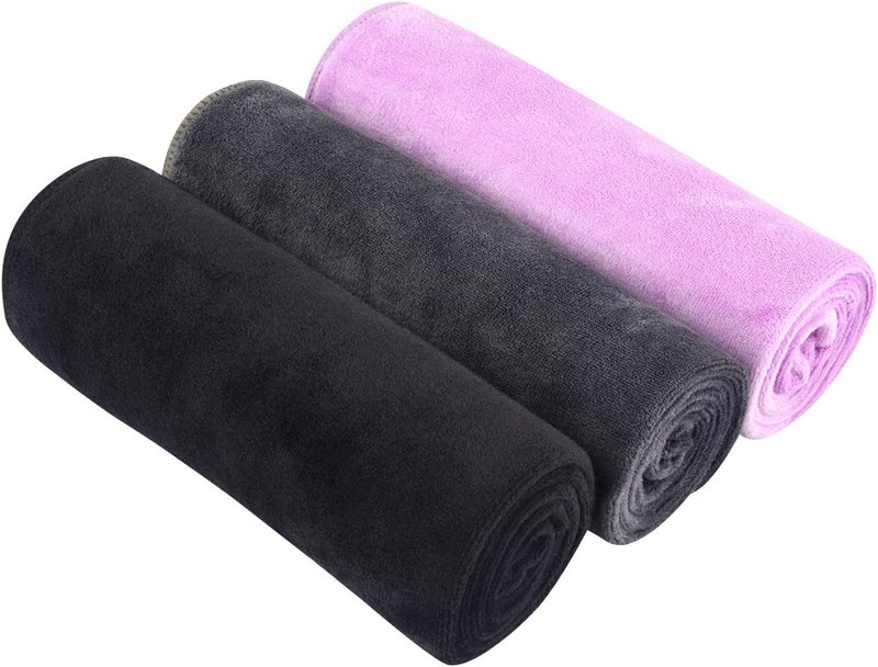 Sinland Microfiber Gym Towels Sports Fitness Workout Sweat Towel Super Soft and Absorbent 3 Pack 16 Inch X 32 Inch - Image 1