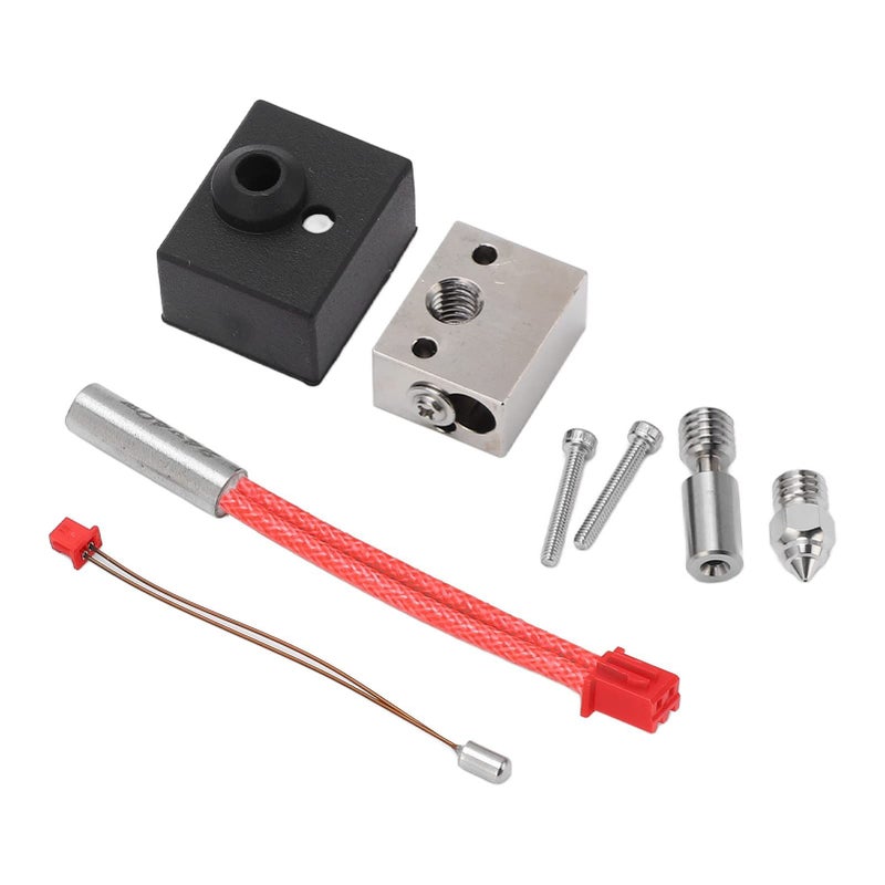 High Temperature Plated Copper Heater Block Kit with Heating Rod and Nozzle for Ender 3 S1 - Image 4