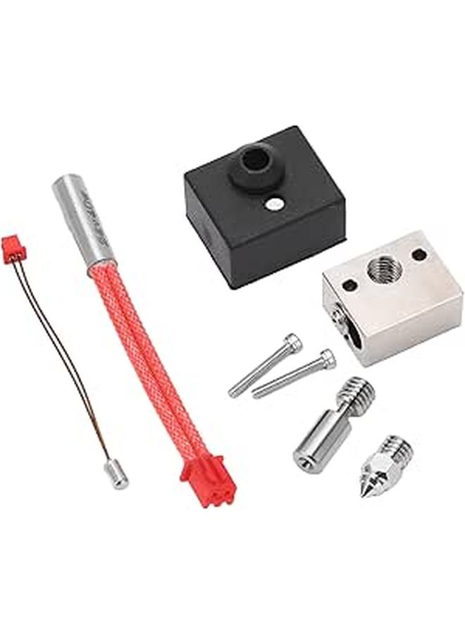 High Temperature Plated Copper Heater Block Kit with Heating Rod and Nozzle for Ender 3 S1 - Image 1