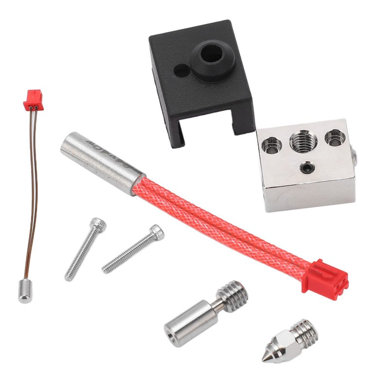 High Temperature Plated Copper Heater Block Kit with Heating Rod and Nozzle for Ender 3 S1 - Image 5