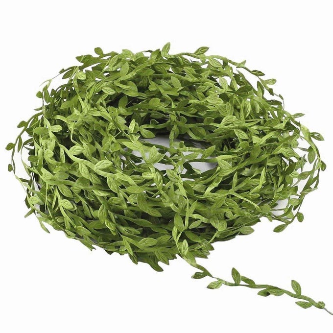 65 Ft Artificial VinesArtificial Eucalyptus Leaf Garland Fake Hanging Plants Leaves Wreath Foliage Green Leaves Ribbon Decorative Wreath Accessory Wedding Wall Crafts Party Dcor Green65 Ft