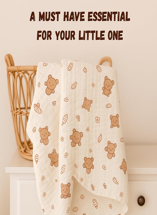 Nestlooms 100% Cotton Muslin Swaddle/Blanket/Multipurpose Wrap for New Born - Soft Swaddle Cloth for boy and Girl Printed (Combo of 2 Galaxy Dreams, Bear Snuggle) - Image 5