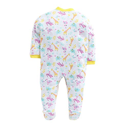 EIO® 100% Cotton Rompers Sleepsuits Jumpsuit Night Suits for Infants Newborn Baby Boys & Girls Pack of 3 (0-3 Months, Yellow) (6-9 Months, Yellow) - Image 3