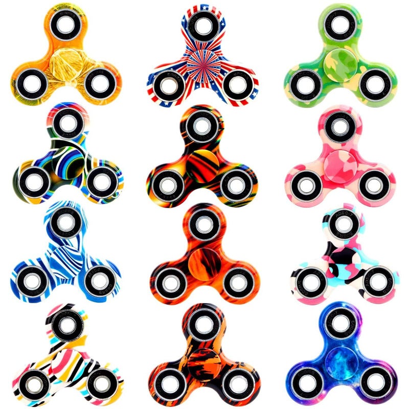 SCIONE 12 Pack Fidget Spinner Toy Finger Spinner Fidget PackAnxiety Toys Stress Relief Reducer Party Favors for KidsAdults Birthday Party Favor Goodie Bag Stuffers Classroom Prizes - Image 3