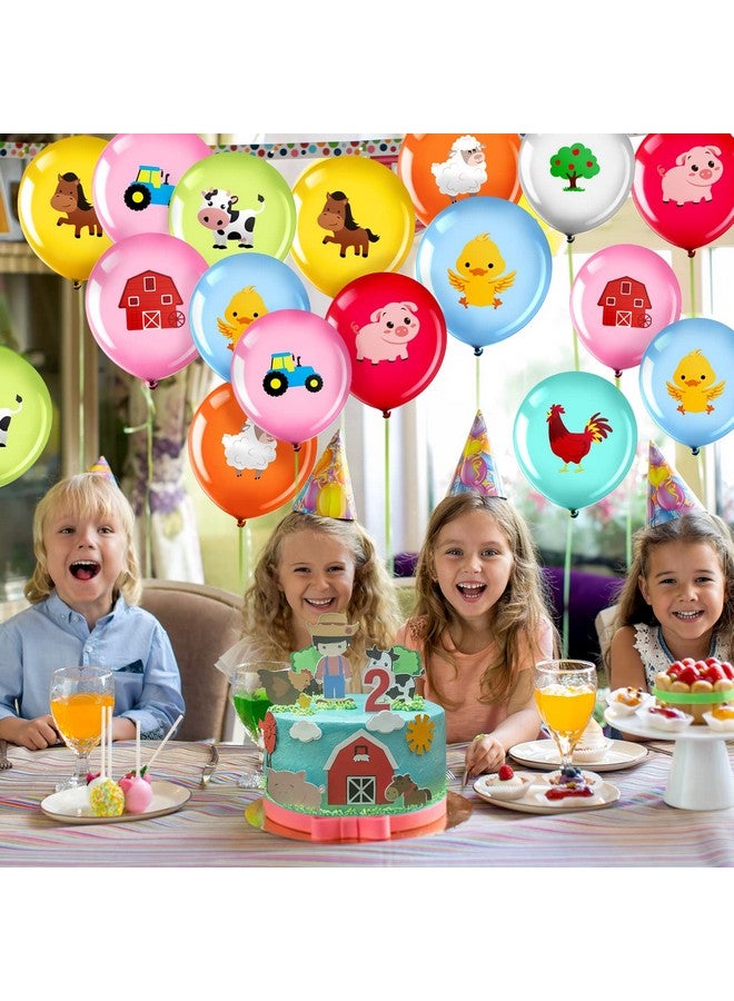 Zomiboo 36 Pieces 12 Inch Farm Animal Balloons, Pig Cow Sheep Latex Balloons Tractor Barnyard Animal Farmhouse Party Decoration for Kids Baby Shower Farm Themed Birthday Party Favors Indoor Outdoor - Image 5