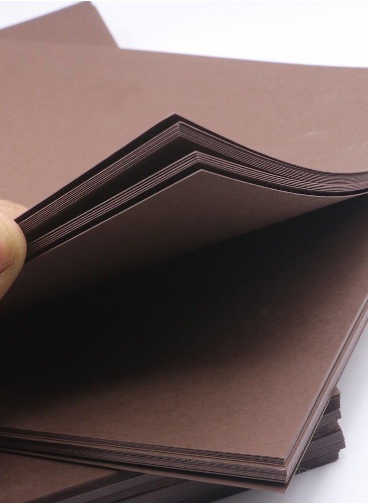 firstnock Color Card Paper Dark Brown, A5 - 20 Sheets - 250GSM Thick Colored Card Stock - Premium Craft Paper for DIY, Invitations, Arts & Crafts and Printing  - Image 4
