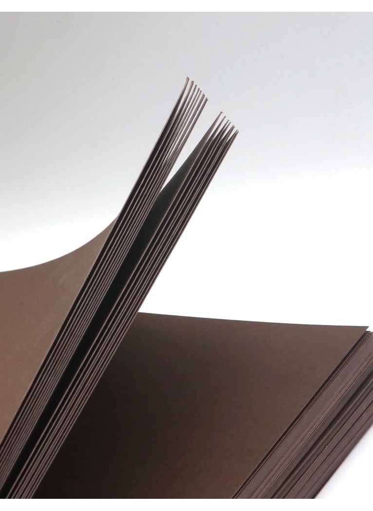 firstnock Color Card Paper Dark Brown, A5 - 20 Sheets - 250GSM Thick Colored Card Stock - Premium Craft Paper for DIY, Invitations, Arts & Crafts and Printing  - Image 2