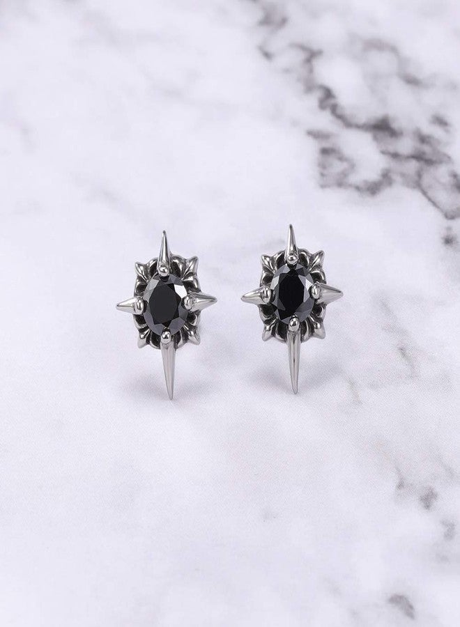 PunkTracker Variety Vintage Punk Surgical Steel Cubic Zircon Stud Earrings for Men Women Hypoallergenic Ear Stud - Image 5