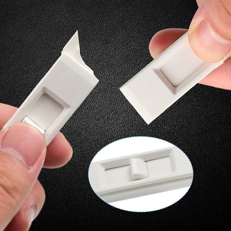 Jetec 4 Pieces Tilt Latch Pairs White Plastic Construction Snap-in Latch Pairs Spring Loaded Sliding Window Tilt Latch for Home Window Accessories - Image 3