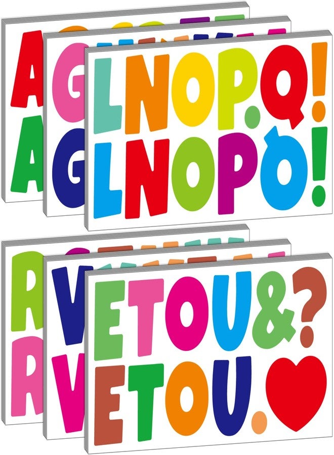 Bemeol 360 Pcs 30 Sheets Bulletin Board Letters 2.5 Inches Alphabet Stickers Self Adhesive Stick on Letters for Poster Board Classroom School Home Decor(Colorful) - Image 1