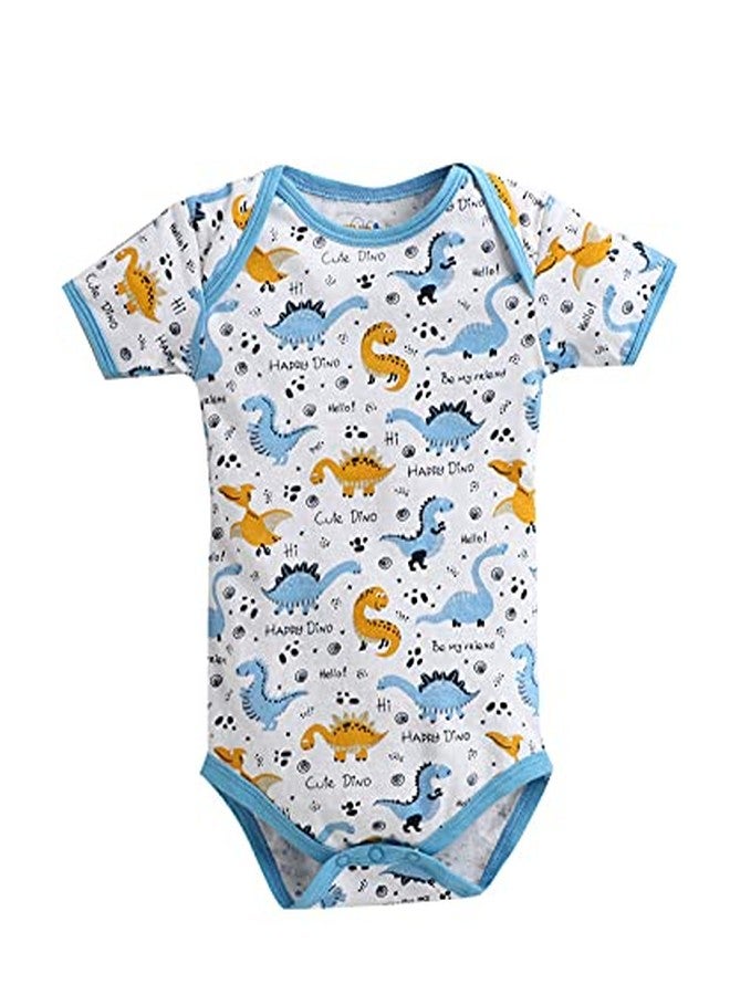 MINITATU Boy's Half Sleeves Unisex Bodysuit/Onesies Pack of 5 (Peb2058C-mm_Multicolour_3-6 Months) - Image 4
