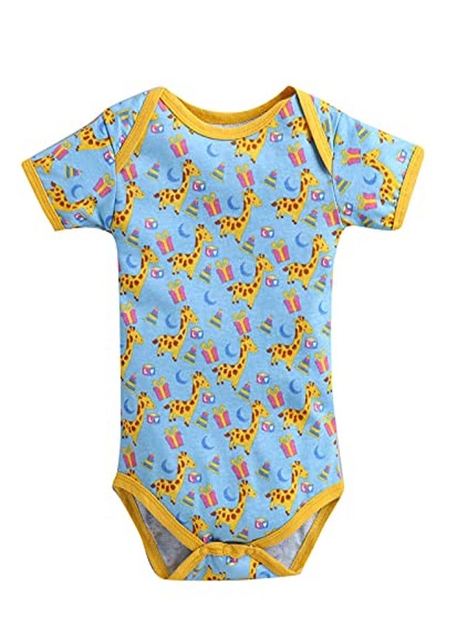 MINITATU Boy's Half Sleeves Unisex Bodysuit/Onesies Pack of 5 (Peb2058C-mm_Multicolour_3-6 Months) - Image 2