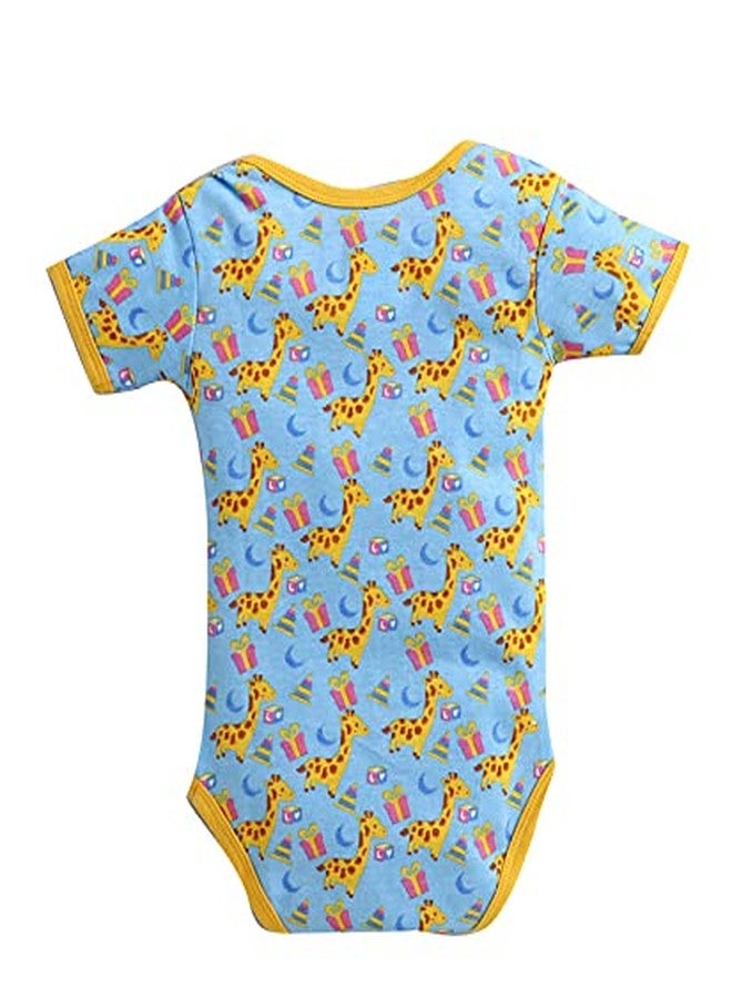 MINITATU Boy's Half Sleeves Unisex Bodysuit/Onesies Pack of 5 (Peb2058C-mm_Multicolour_3-6 Months) - Image 3