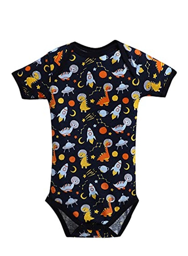 MINITATU Boy's Half Sleeves Unisex Bodysuit/Onesies Pack of 5 (Peb2058C-mm_Multicolour_3-6 Months) - Image 5