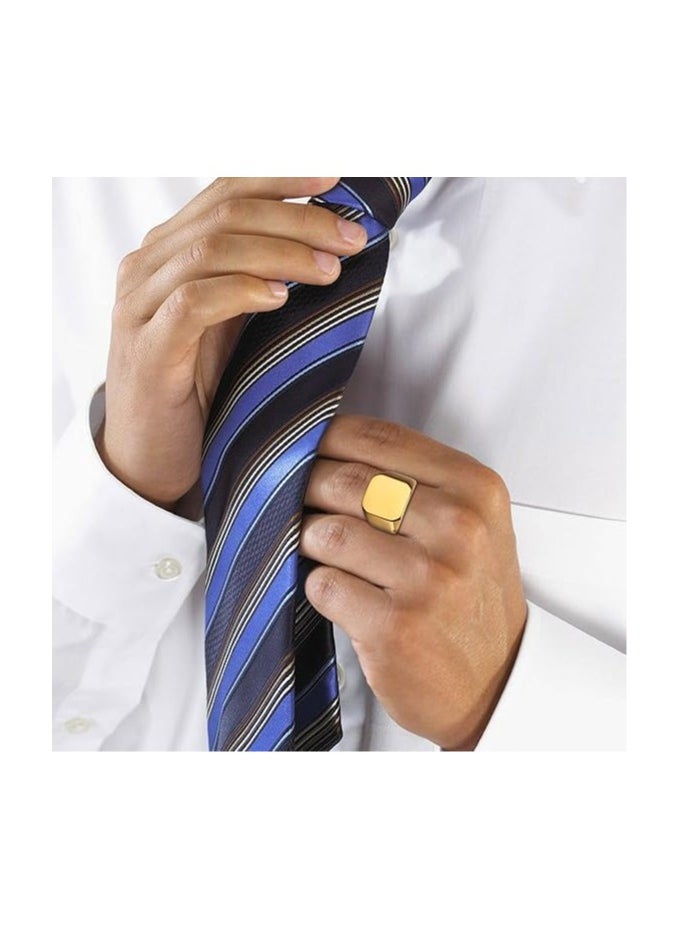 Fayrouz Jewellery - Fayrouz Jewelry Men's Stainless Steel Square Designs Rings for Men, Thumb Pinky Ring, Men's Ring for Boys - Image 1