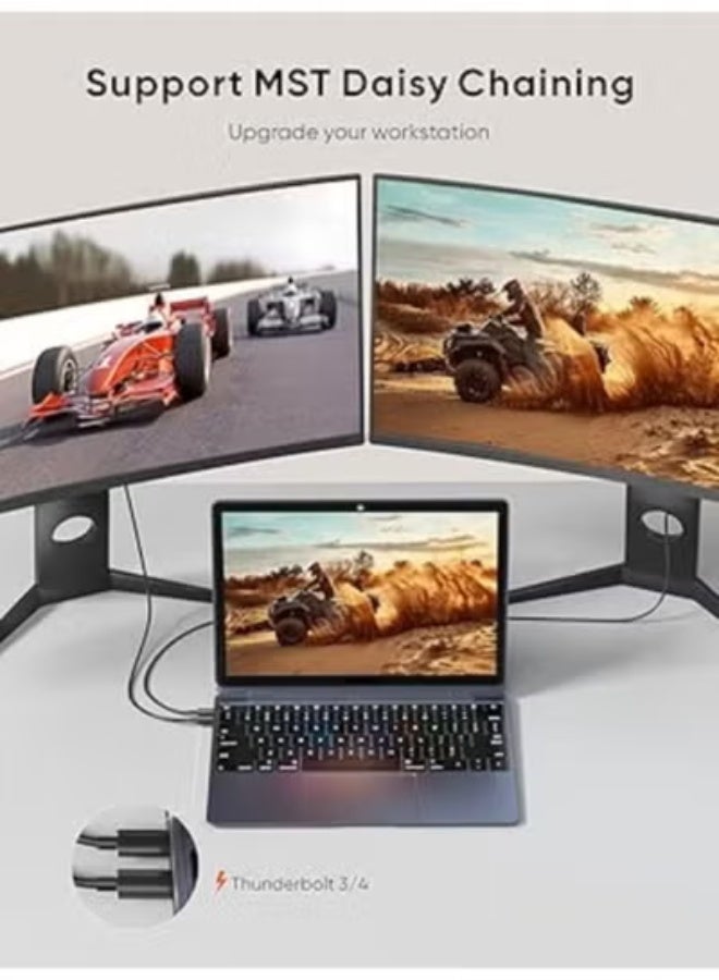 كابل USB-C إلى منفذ شاشة عرض بدقة 8K بطول 6 قدم – جودة فائقة 8K@60Hz و4K@144Hz، سريع وعملي لماك بوك برو/اير وأجهزة أخرى - Image 2