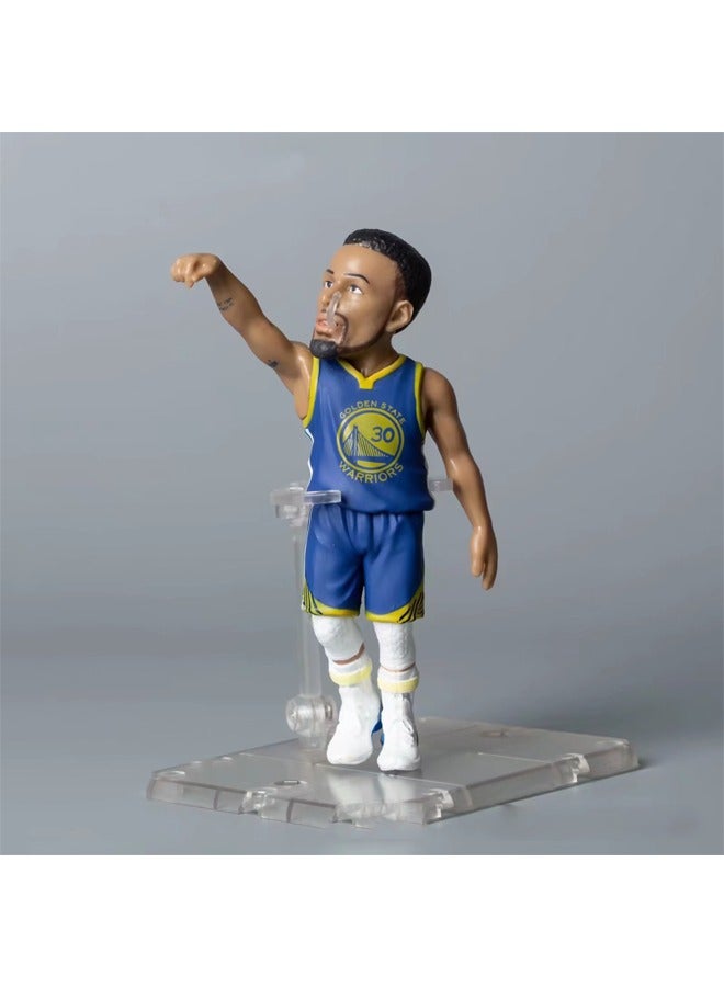 general Q version basketball NBA player Lakers 13 Harden 23 James 30 Curry figure model - Image 1