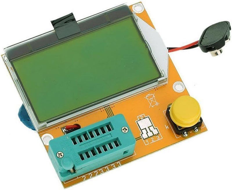 REES52 LCR-T4 Multifunctional Resistor Capacitor Diode SCR Inductor Triode MOSFET Tube Meter Tester component tester kit 9V with 128 * 64 Green Backlight LCD Display - Image 1