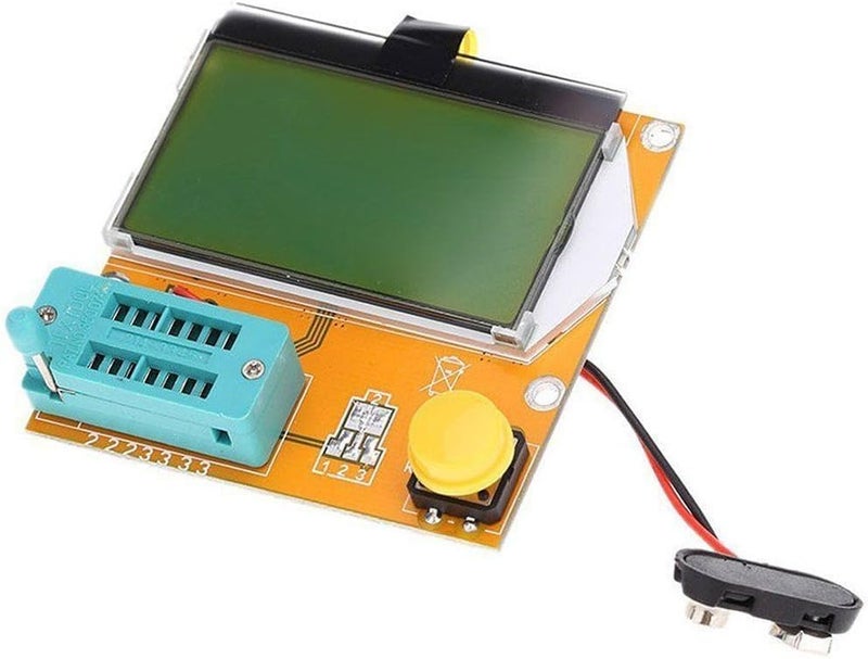 REES52 LCR-T4 Multifunctional Resistor Capacitor Diode SCR Inductor Triode MOSFET Tube Meter Tester component tester kit 9V with 128 * 64 Green Backlight LCD Display - Image 2