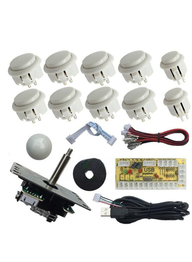 لتقوم بها بنفسك مجموعة عصا التحكم أركيد USB وحدة تحكم ألعاب الكمبيوتر لوحة سانوا عصا التحكم زر الملحقات-لون المنتج: أسود - Image 5