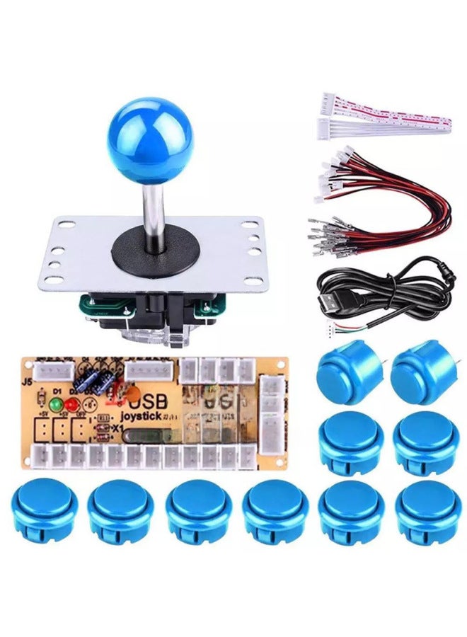 لتقوم بها بنفسك مجموعة عصا التحكم أركيد USB وحدة تحكم ألعاب الكمبيوتر لوحة سانوا عصا التحكم زر الملحقات-لون المنتج: أسود - Image 3