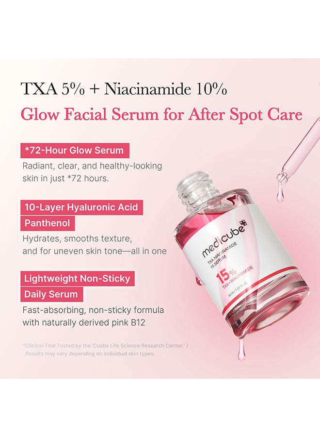 Medicube TXA+Niacinamide 15% Glow Facial Seurm for After Spot Care | All-in-One Daily Korean Skincare | Uneven Skin Tone, Texture, and Hydration Care | High-Potency Tranexamic Acid 5% |  - Image 2