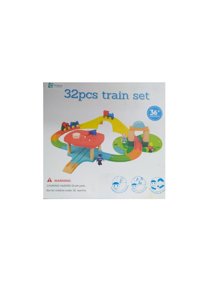 CUQUP 32PCS TRAIN SET