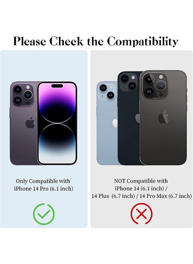iPhone 14 Pro Case Cover with Finger Ring Metal Stand Kickstand 【Support Magnetic Car Holder】 Phone Comfortable Hold Feeling Anti-scratch Shockproof Back Cover for iPhone 14 Pro - Image 2