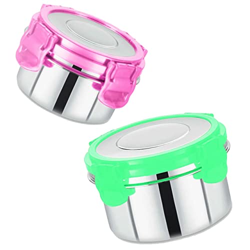 Black Olive Leak Proof Click and Seal Lock Stainless Steel Storage/Air Tight Tiffin Container/Lunch Container with Steel lid Fusion (150 ml) - Image 5