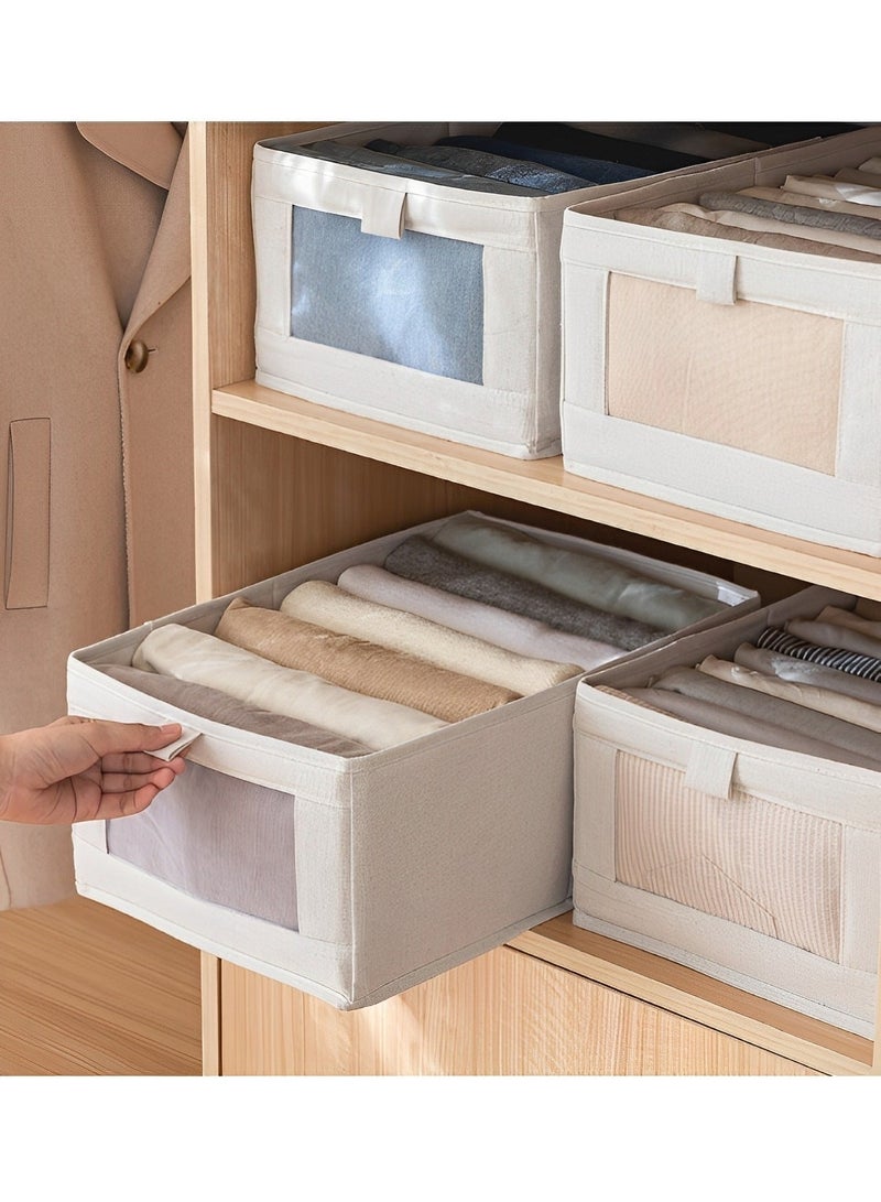 REOCLE 3 Pack Folding Storage Organizer with Handles 13×24×41CM Storage Cubes Collapsible Storage Bins Durable Storage Bins for Closet & Shelves & Offices & Toys - Image 3