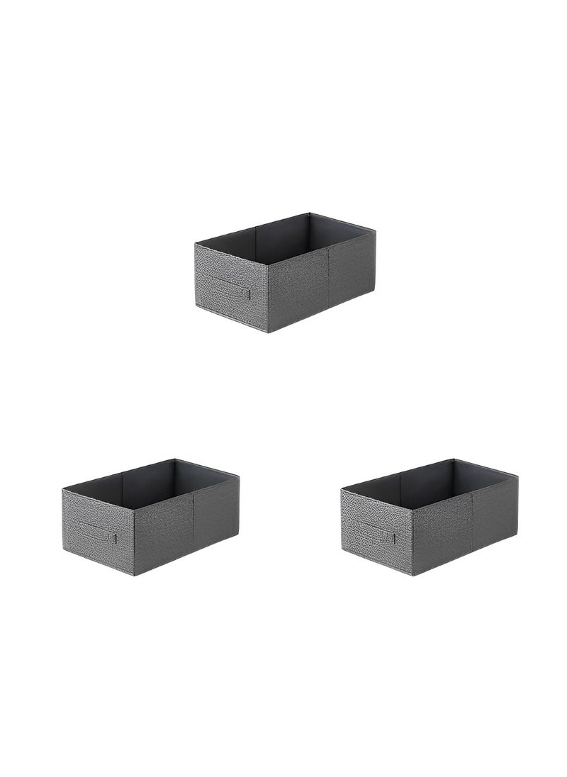 REOCLE 3 Pack Folding Storage Organizer with Handles 13×24×41CM Storage Cubes Collapsible Storage Bins Durable Storage Bins for Closet & Shelves & Offices & Toys  - Image 2