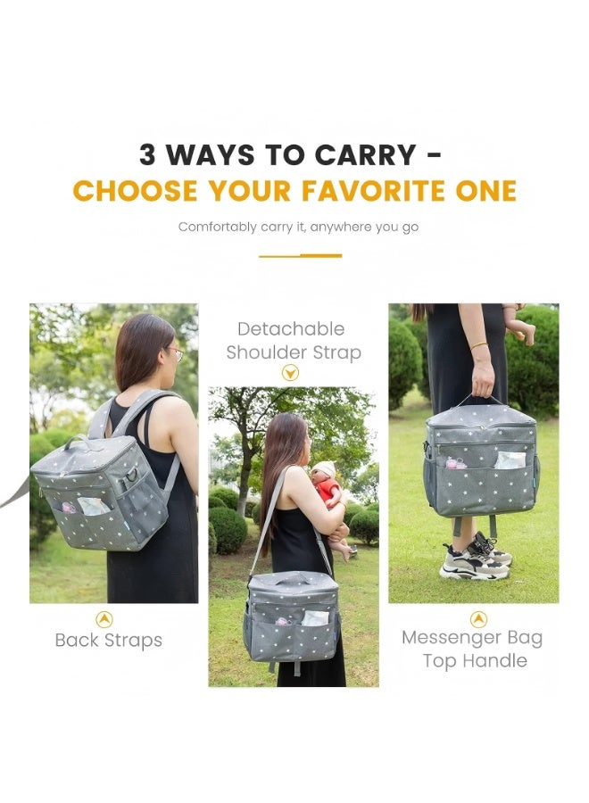 حقيبة منظمة لعربة الأطفال حقيبة عربة مقاومة للماء حقيبة كتف للأمهات حقيبة ظهر حقيبة حفاضات للأطفال حقيبة معلقة لعربة الأطفال - Image 5