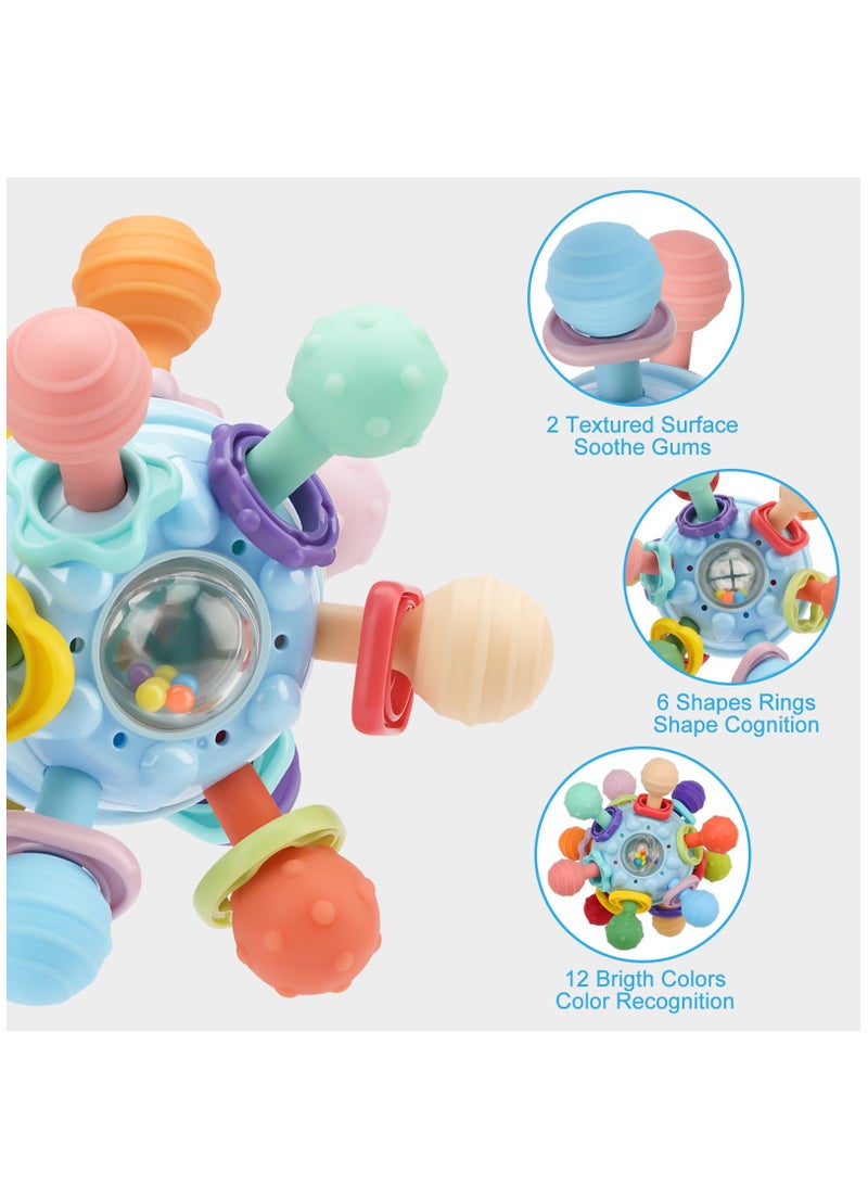 Baby Montessori Sensory Toys for 0-6 6-12 Months, Food Grade Teething Toys for Babies 0 3 6 9 12 18 Months, Newborn Infant Learning Developmental Toys Gifts for 1 2 Year Old Boys Girls - Image 1